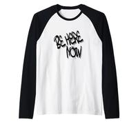 Live in The Moment Quote Design Manche Raglan