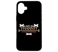 Live in Transit - Typographie Urbaine et Streetwear Coque pour iPhone 16 Plus
