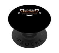 Live in Transit - Typographie Urbaine et Streetwear PopSockets PopGrip Adhésif