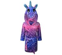 Live It Style It Robe de Chambre pour Enfants Peignoir à Capuche Doux Cadeaux Licorne Garçons pour Filles