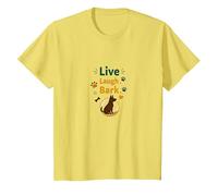 Live Laugh Bark: Amoureux des Chiens ludiques T-Shirt, Enfant, Citron, 10 Ans