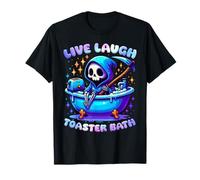 Live Laugh Grille-Pain de Bain Squelette drôle Meme Dire T-Shirt
