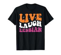 Live Laugh Lesbian Tee Pride Adulte Live Laugh Lesbian T-Shirt
