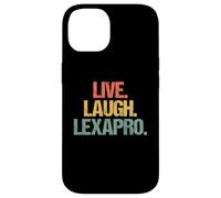 Live, Laugh, Lexapro - Déclaration rétro drôle de dépression et d'anxiété Coque pour iPhone 14