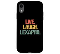 Live, Laugh, Lexapro - Déclaration rétro drôle de dépression et d'anxiété Coque pour iPhone XR