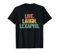 Live, Laugh, Lexapro - Déclaration rétro drôle de dépression et d'anxiété T-Shirt Graphique avec Valeur