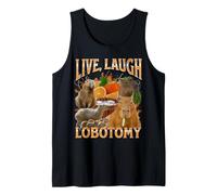 Live Laugh Lobotomy Funny Capybara Meme Bootleg Y2K Graphic Débardeur