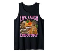 Live Laugh Lobotomy Funny Capybara Meme Bootleg Y2K Graphic Débardeur