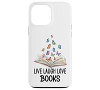 Live Laugh & Love Books Reading Butterfly Book Lover Bookish Coque pour iPhone 13 Pro Max