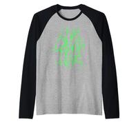 Live Laugh Love Fan Funny Heavy Metal Ironic Halloween Vert Manche Raglan
