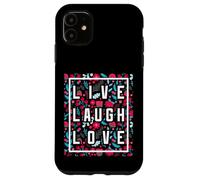 Live Laugh Love Inspiration Cool Motivational Floral Quotes Coque pour iPhone 11