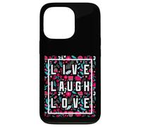 Live Laugh Love Inspiration Cool Motivational Floral Quotes Coque pour iPhone 13 Pro