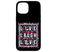 Live Laugh Love Inspiration Cool Motivational Floral Quotes Coque pour iPhone 15