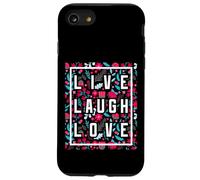 Live Laugh Love Inspiration Cool Motivational Floral Quotes Coque pour iPhone SE (2020) / 7/8