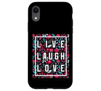 Live Laugh Love Inspiration Cool Motivational Floral Quotes Coque pour iPhone XR