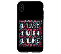 Live Laugh Love Inspiration Cool Motivational Floral Quotes Coque pour iPhone XS Max