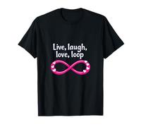 Live Laugh Love Loop Programmer Humour Infinity Hearts T-Shirt