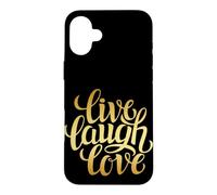 Live Laugh Love Tee Shirts, Inspiration Cool Quotes Graphic Coque pour iPhone 16 Plus
