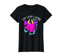 Live Laugh Lucifer Sphynx Chat Pastel Goth Cute Demon Devil T-Shirt Graphique avec Valeur, Femme, Noir, M