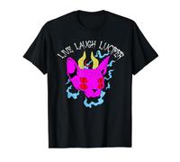 Live Laugh Lucifer Sphynx Chat Pastel Goth Cute Demon Devil T-Shirt Graphique avec Valeur, Homme, Noir, XL