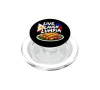 Live Laugh Lumpia Philippin Food Lover Philippines Flag Art PopSockets PopGrip pour MagSafe