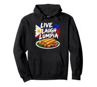 Live Laugh Lumpia Philippin Food Lover Philippines Flag Art Sweat à Capuche
