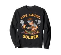 Live Laugh Solder Funny Ham Radio Operator Design Sweatshirt