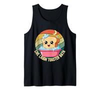 Live Laugh Toaster Bath Meme Retro Kawaii Pain Toast Débardeur