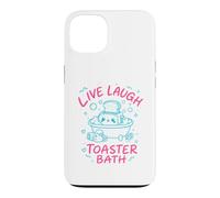 Live Laugh Toaster Bath Sarcastique Unhinged Meme Dark Humour Coque pour iPhone 13