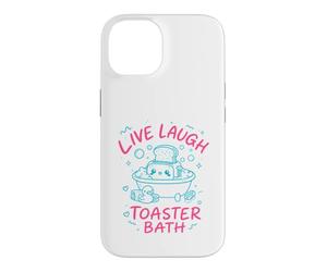 Live Laugh Toaster Bath Sarcastique Unhinged Meme Dark Humour Coque pour iPhone 14