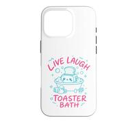 Live Laugh Toaster Bath Sarcastique Unhinged Meme Dark Humour Coque pour iPhone 16 Pro