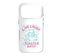 Live Laugh Toaster Bath Sarcastique Unhinged Meme Dark Humour Coque pour iPhone 17 Pro
