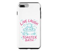 Live Laugh Toaster Bath Sarcastique Unhinged Meme Dark Humour Coque pour iPhone 7 Plus/8 Plus