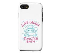 Live Laugh Toaster Bath Sarcastique Unhinged Meme Dark Humour Coque pour iPhone SE (2020) / 7/8