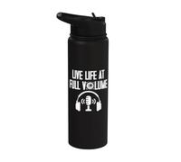Live Life at full Volume Engineer Stainless Steel Insulated Water Bottle