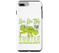 Live Life Like The Turtle Slow Down and Enjoy It | Tortue Coque pour iPhone 7 Plus/8 Plus