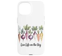 Live Life on The Veg Vegetarian Nature Food (en Anglais) Coque pour iPhone 15