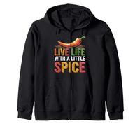 Live Life with A Little Spice Chef Passion Culinaire Sweat à Capuche