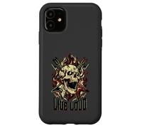Live Loud Rock and Roll Guitare Vintage Rock Music Coque pour iPhone 11