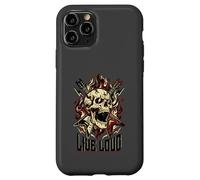 Live Loud Rock and Roll Guitare Vintage Rock Music Coque pour iPhone 11 Pro