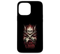 Live Loud Rock and Roll Guitare Vintage Rock Music Coque pour iPhone 13 Pro Max