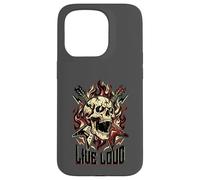Live Loud Rock and Roll Guitare Vintage Rock Music Coque pour iPhone 15 Pro