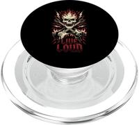 Live Loud Rock and Roll Guitare Vintage Rock Music PopSockets PopGrip pour MagSafe