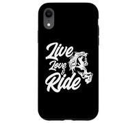 Live Love and Ride Horses Riding Rider Horses, propriétaire de Chevaux, Ranch Coque pour iPhone XR