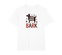 Live Love Bark : Adorable Amoureux des Chiens T-Shirt, Homme Grandes Tailles, Blanc, 3X Tall