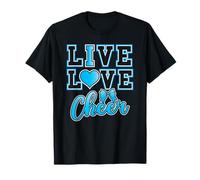 Live Love Cheer Coquette Bleu I Love Cheer Bow Sport Girls T-Shirt