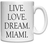 Live Love Dream Miami Florida Mug en céramique Blanc