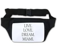 Live Love Dream Miami Florida Sac banane Blanc