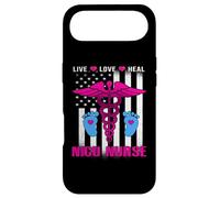 Live Love Heal NICU Nurse American Flag Nursing Nurses Coque pour iPhone Air