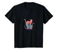 Live Love Purr: Adorable Graphique de Amoureux des Chats T-Shirt, Enfant, Noir, 10 Ans
